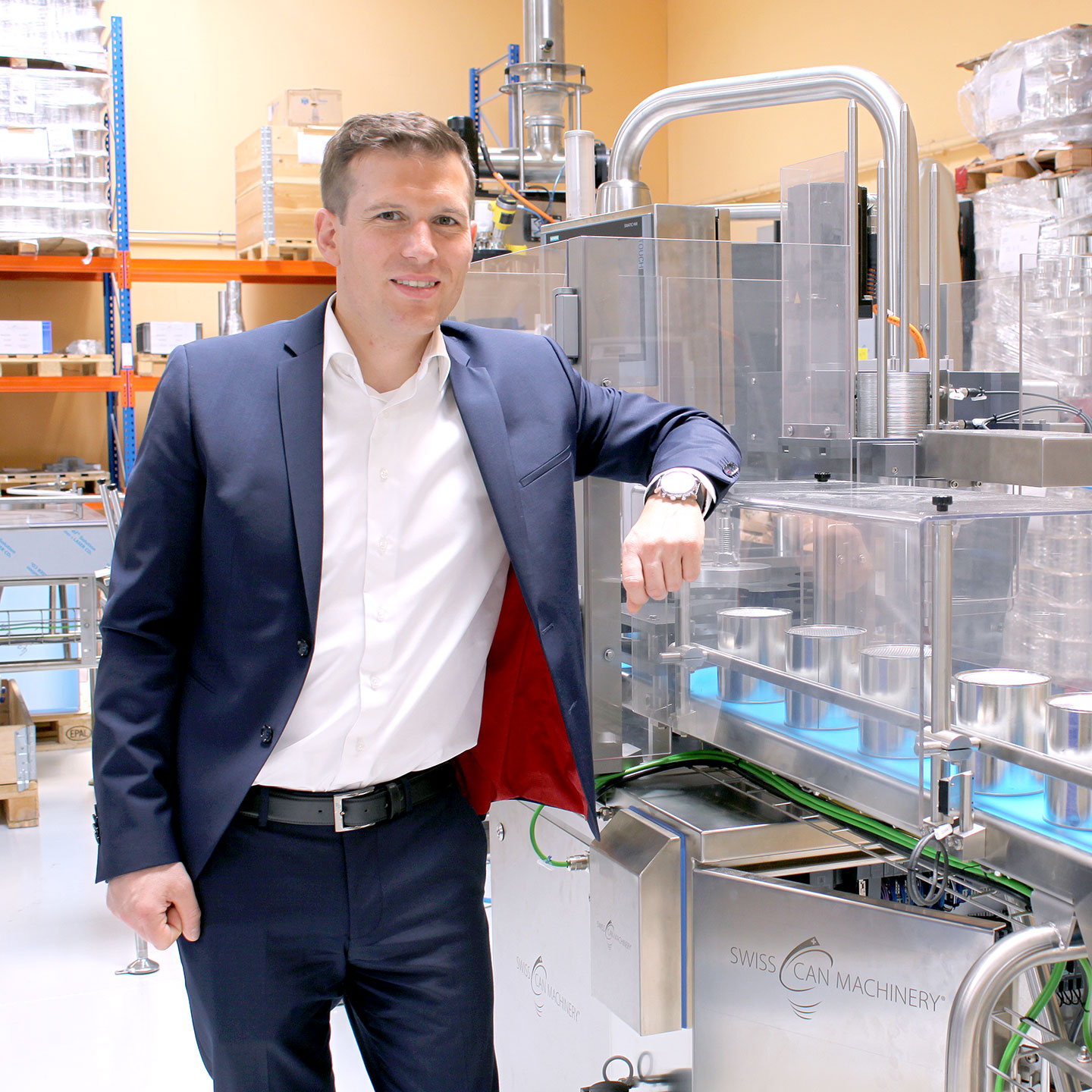 Michael Grabher, CEO Swiss Can Machinery: Große Zufriedenheit mit der Verwendung von UVC-Modulen von sterilAir für den Machinenbau von Abfüll- und Verpackungsanlagen